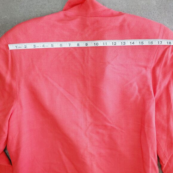 Vintage Mardel Womens Coral Pink Blazer Business Casual Unique Dolly Retro SZ 12 - Picture 10 of 11
